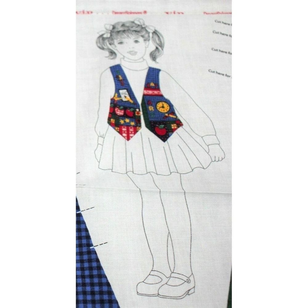 Cranston Fabric Panel Pattern Kids Back to School Vest Size XS-L Dreamspinners